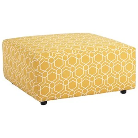 Oversized Accent Ottoman in Performance Fabric